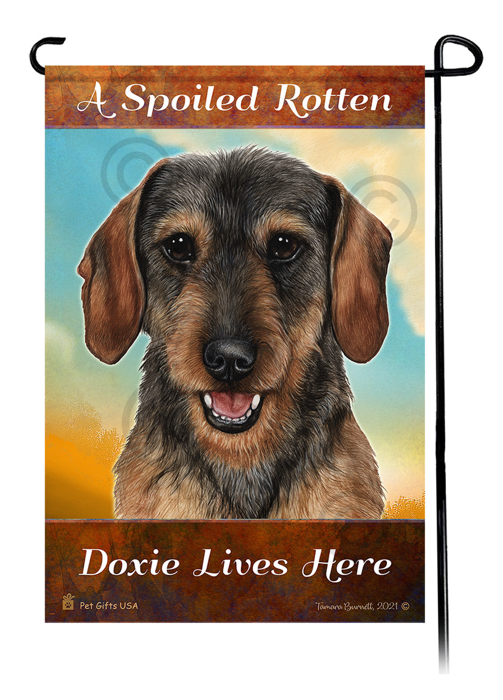 Dachshund Spoiled Rotten - Garden Flag