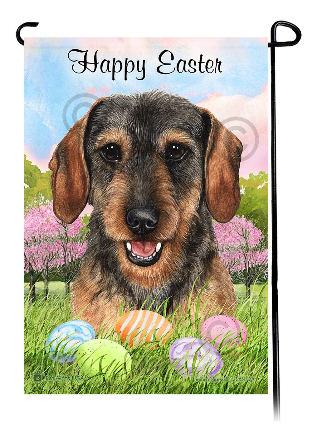 Dachshund Happy Easter - Garden Flag