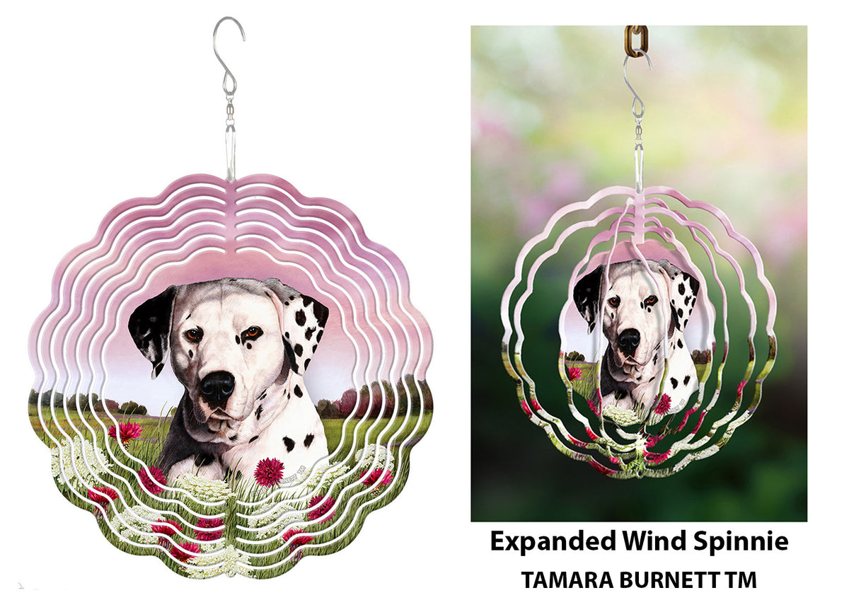 Dalmatian Black and White Wind Spinner