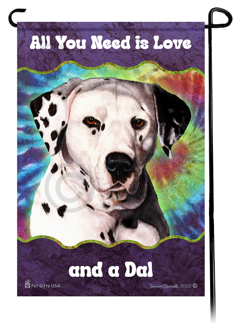 Dalmatian All You Need Is Love Garden Flags