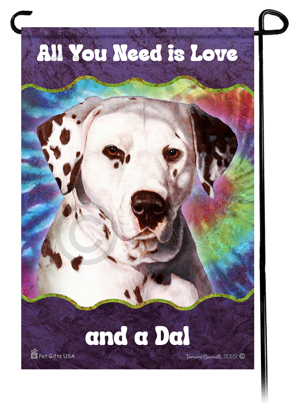 Dalmatian All You Need Is Love Garden Flag