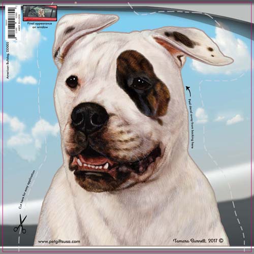 American Bulldog Window Cling