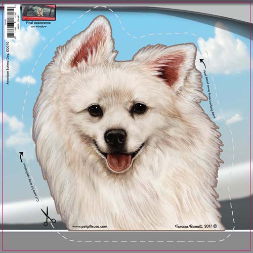 American Eskimo Window Cling