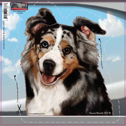 Australian Shepherd Window Cling