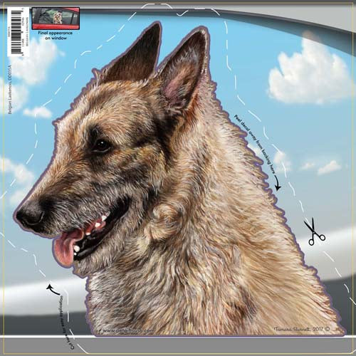 Belgian Laekenois Window Cling