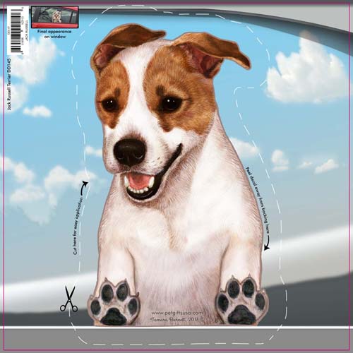 Jack Russell Terrier Window Cling