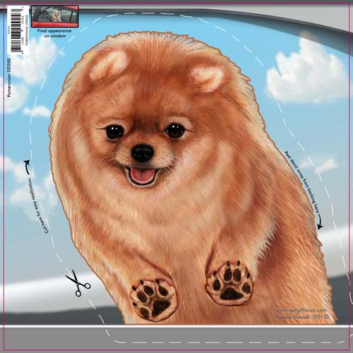 Pomeranian Window Cling