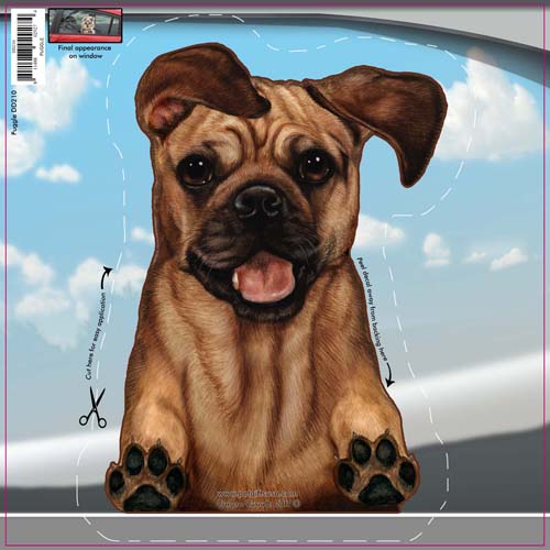 Puggle Window Cling