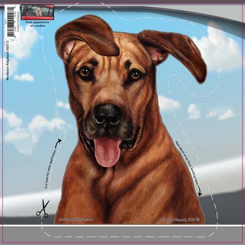 Rhodesian Ridgeback Window Cling