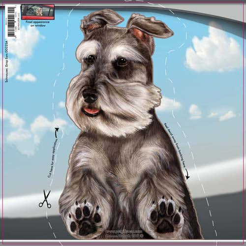 Schnauzer Uncropped Window Cling
