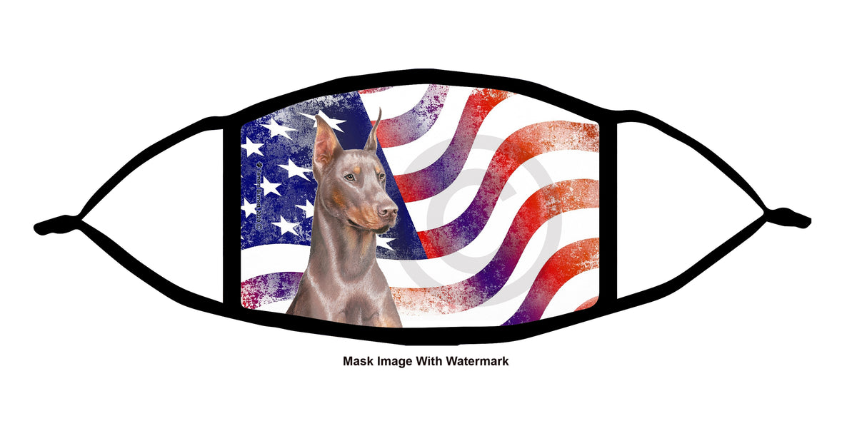 Doberman Pinscher (Fawn, Cropped) Face Mask