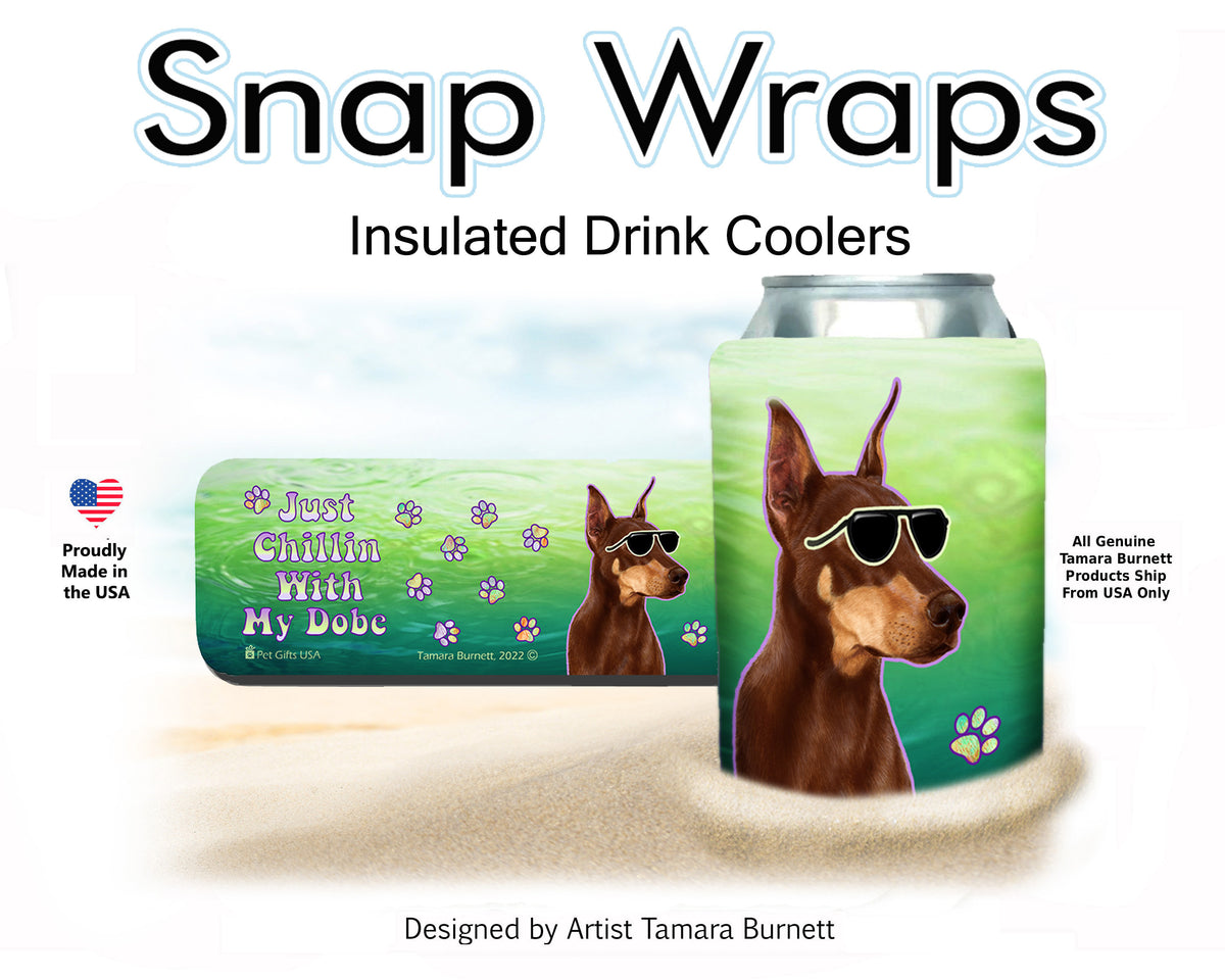 Miniature Pinscher Red Cropped Snap Wrap Cozy