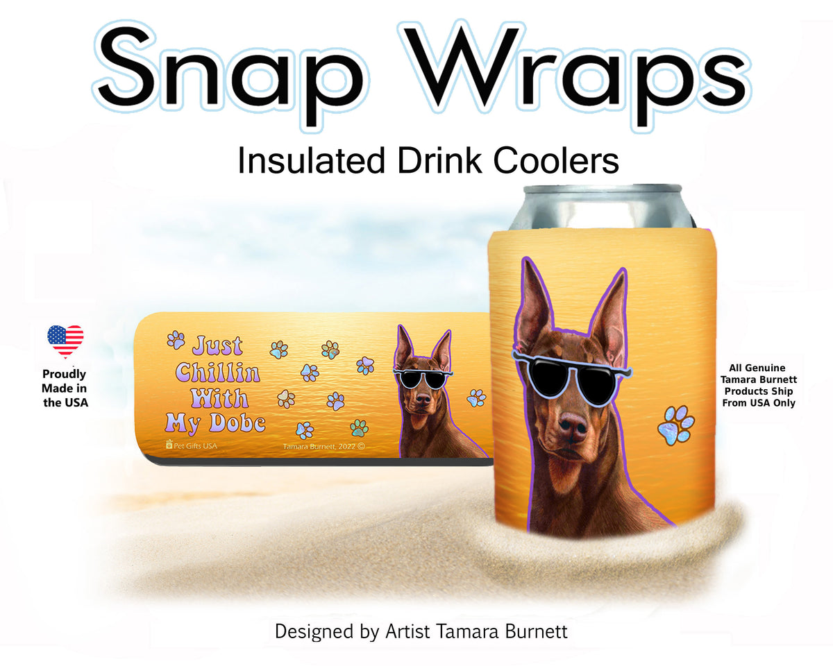 Doberman Red Style 2 Cropped Snap Wrap Cozy