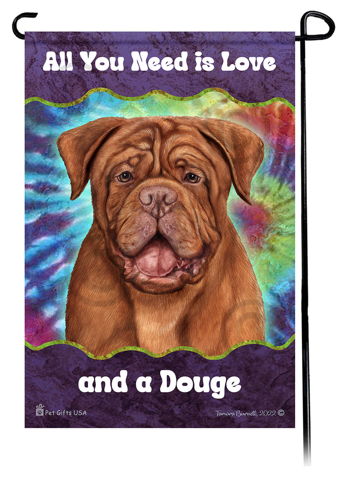 Dogue de Bordeaux All You Need Is Love Garden Flags