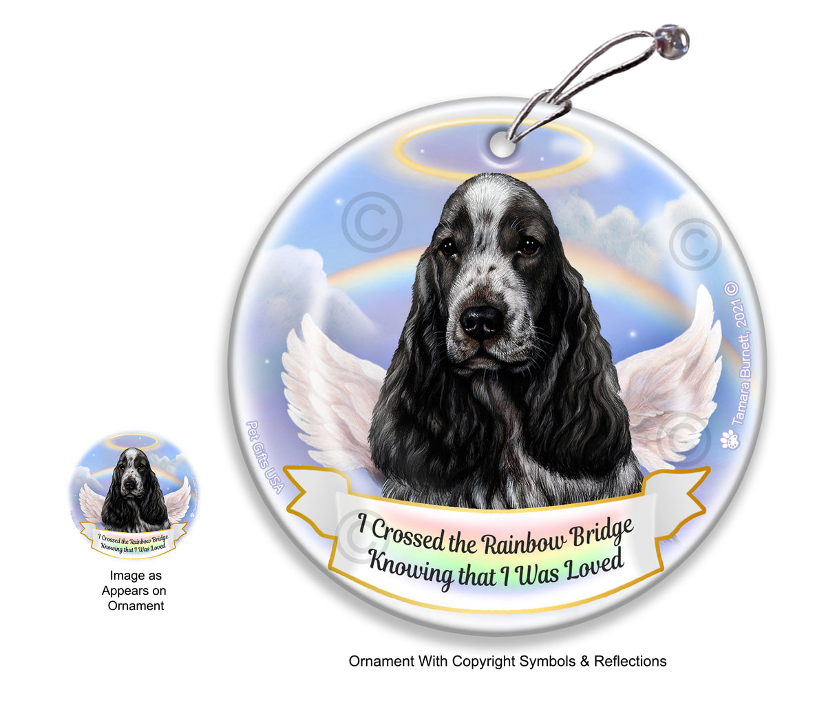 English Cocker Spaniel Blue Roan Ornament