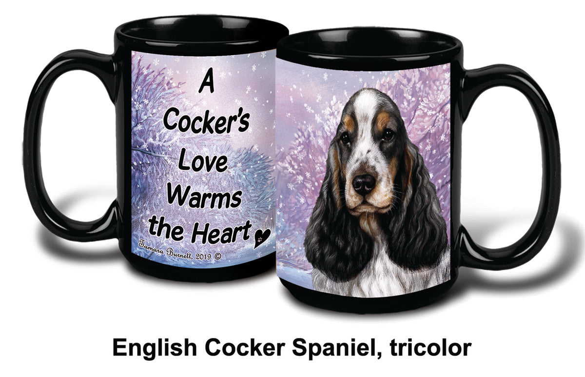 Eng. Cocker Spaniel Tri Winter Mug 15 oz