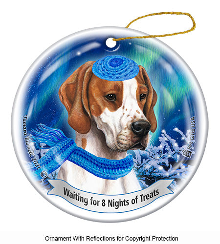English Pointer Red and White Ornament