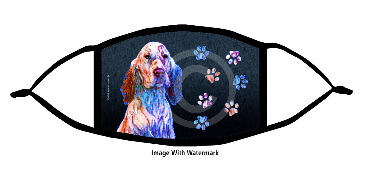 English Setter Orange Face Mask
