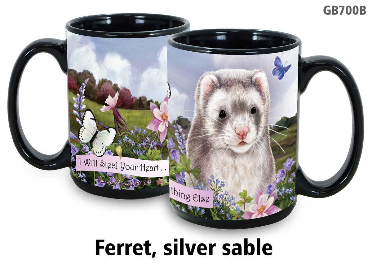 Ferret Silver Sable - Garden Party Fun Mug 15 oz