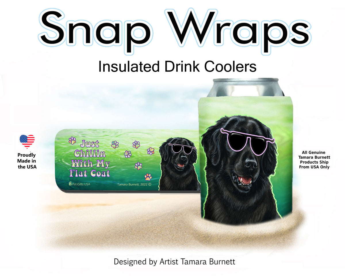 Flat Coated Retriever Black Snap Wrap Cozy