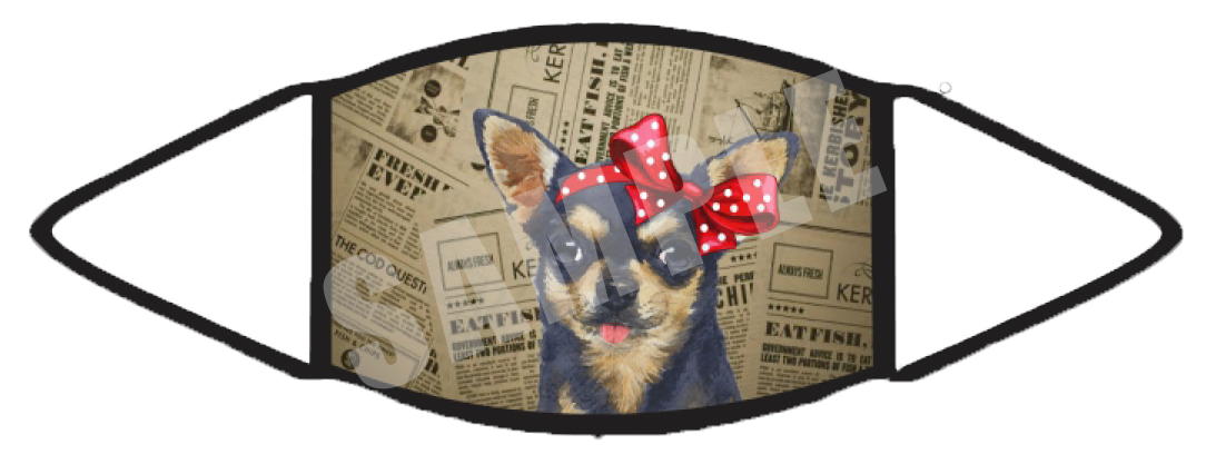 Chihuahua Black (Brown) Face Mask
