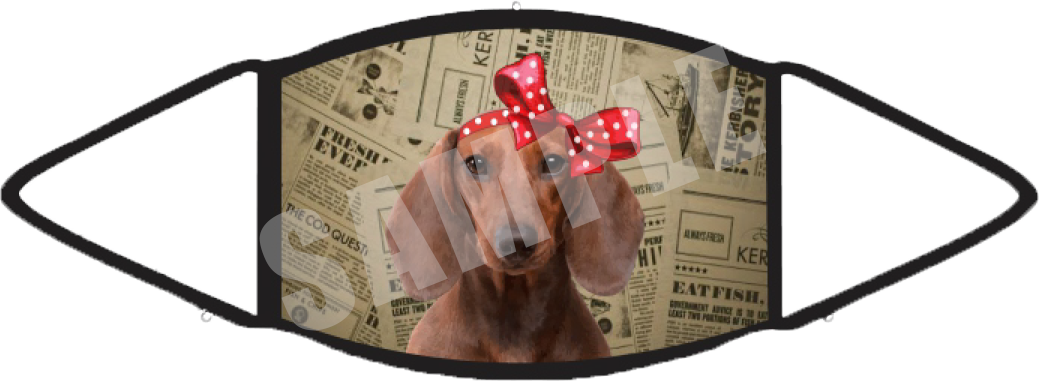 Dachshund Red (Brown) Face Mask