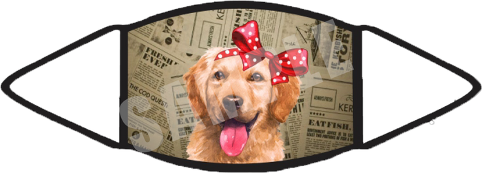 Golden Retriever (Brown) Face Mask