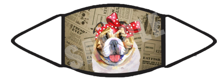 English Bulldog (Brown) Face Mask