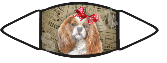 Cavalier King Charles (Brown) Face Mask