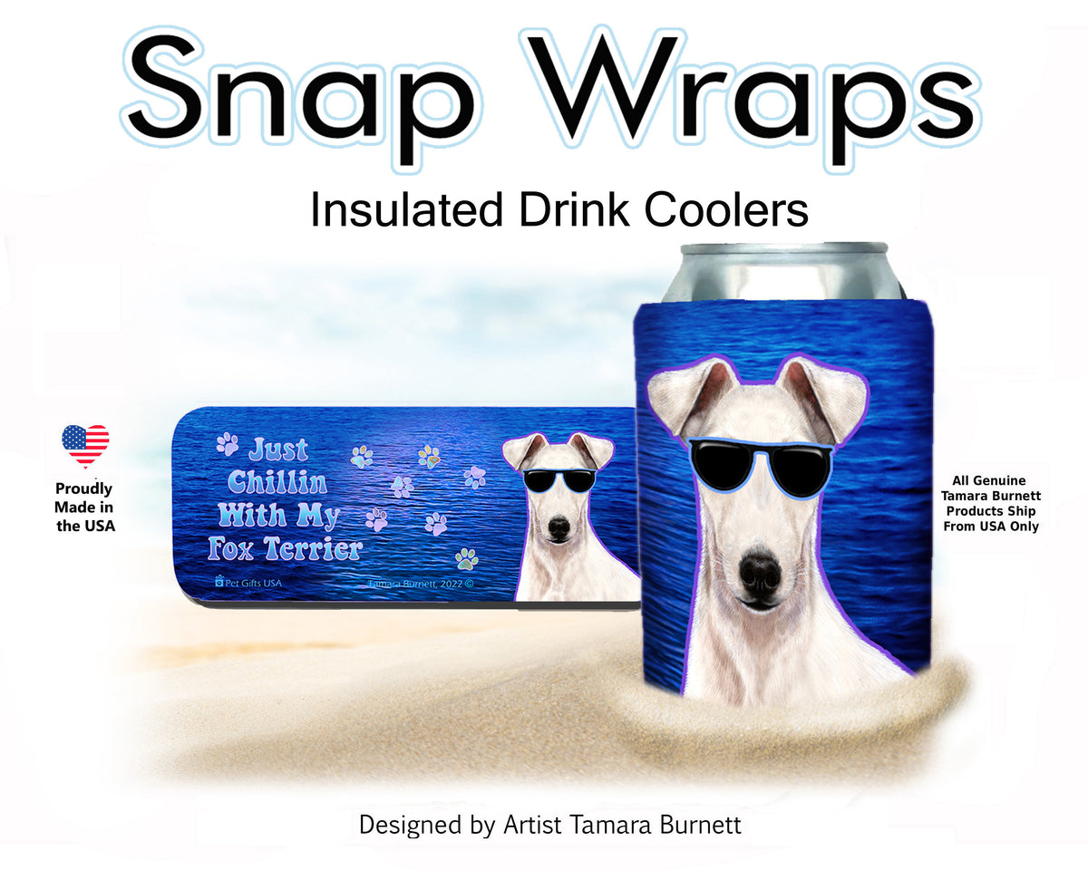 Fox Terrier White Snap Wrap Cozy
