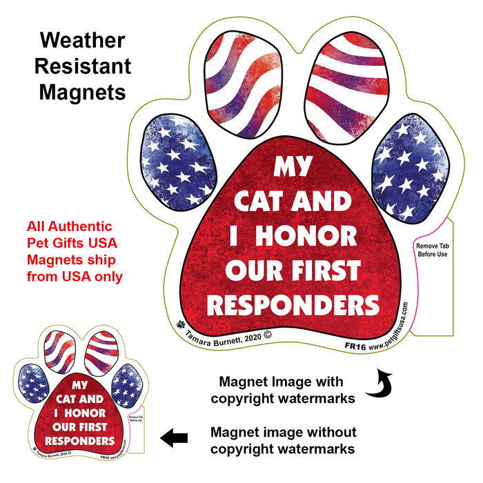  First Responders Paw Shaped Magnets