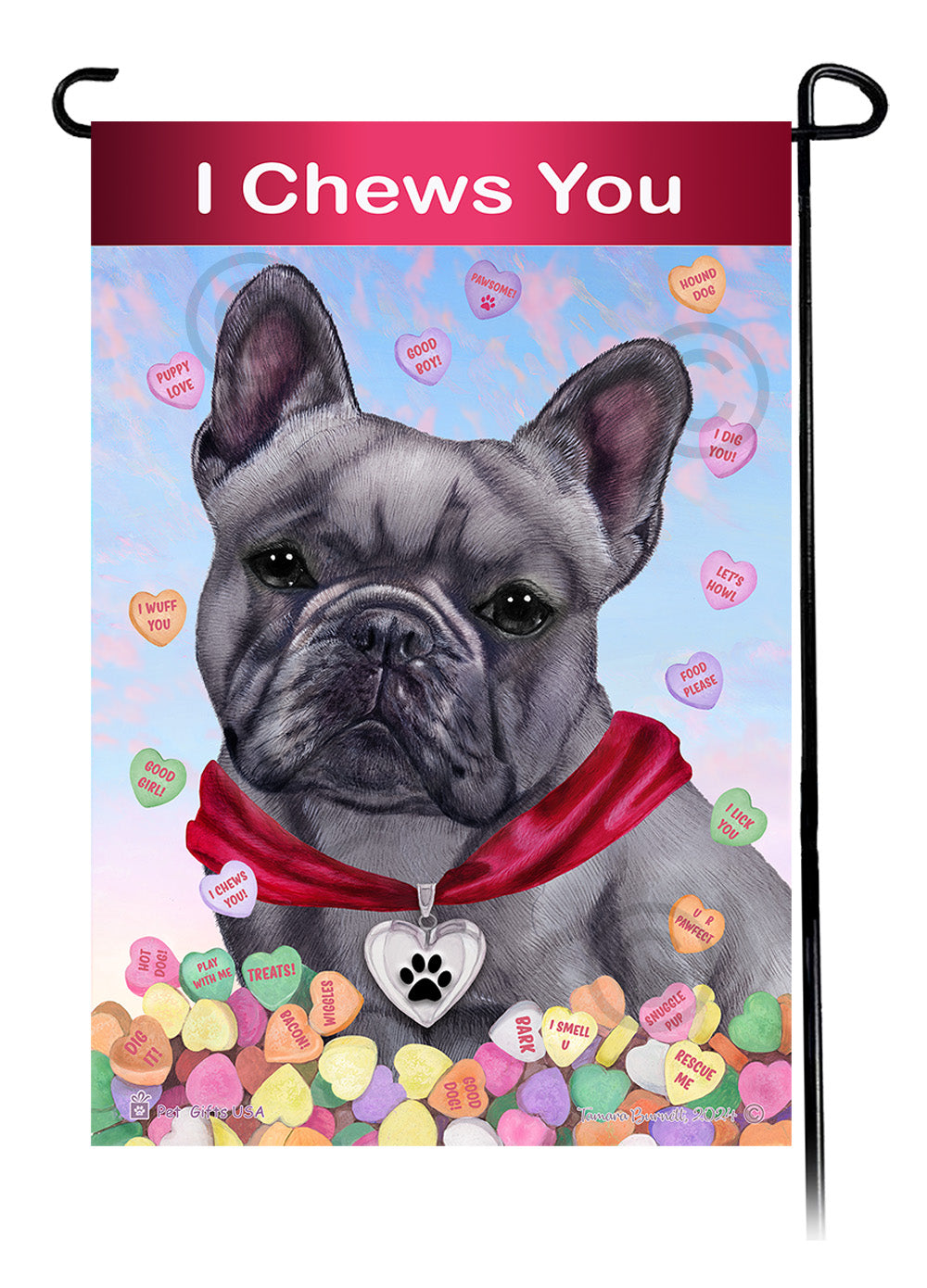 French Bulldog Valentine Sweetheart - Garden Flag