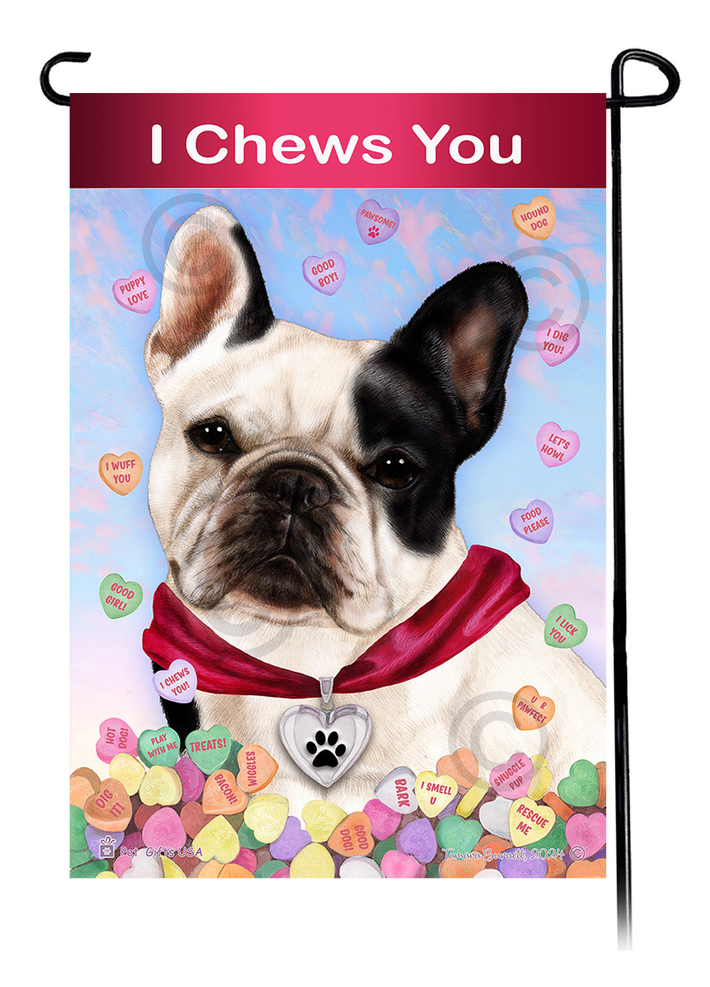 French Bulldog Valentine Sweetheart - Garden Flag