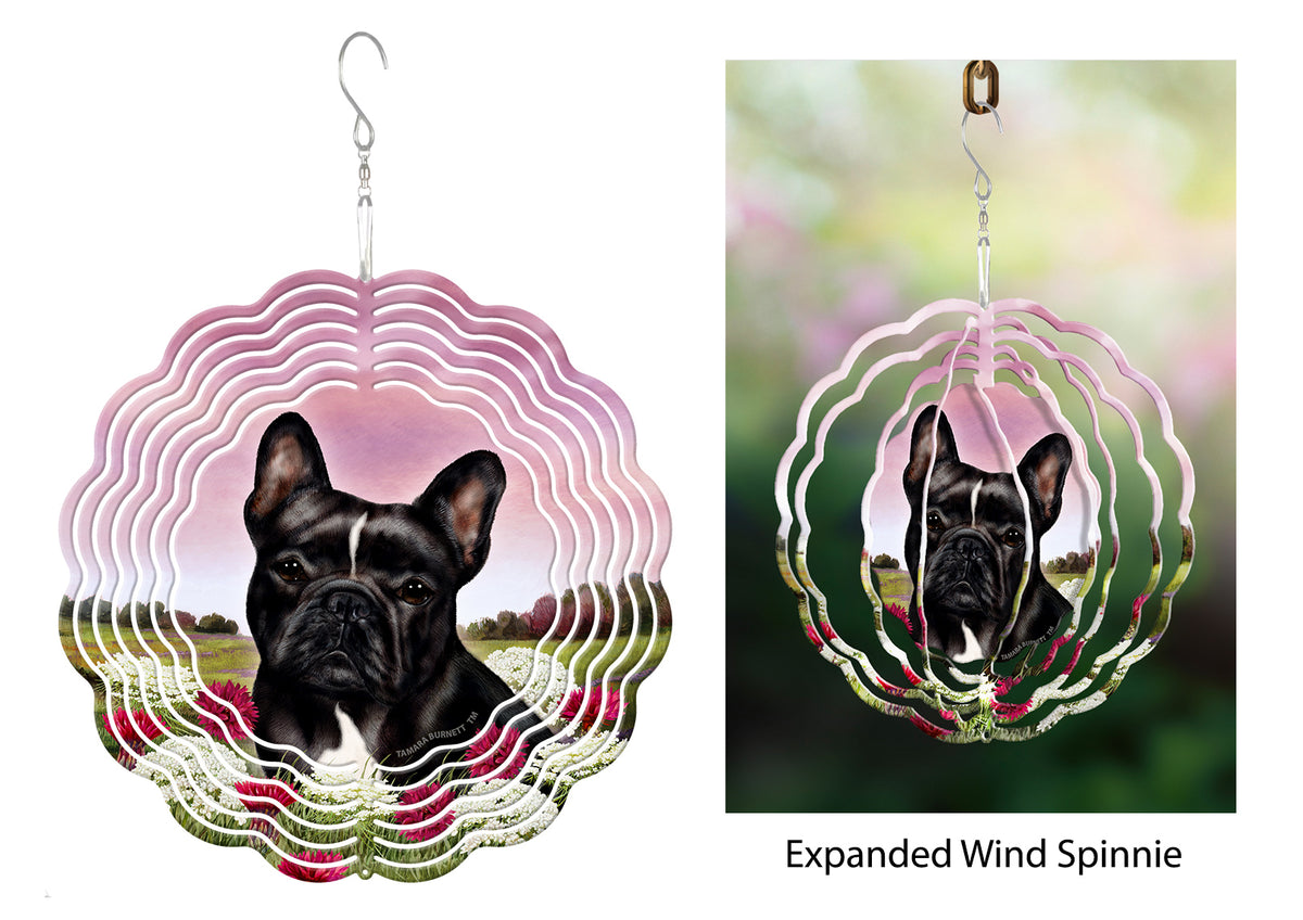 French Bulldog Black And White Wind Spinner