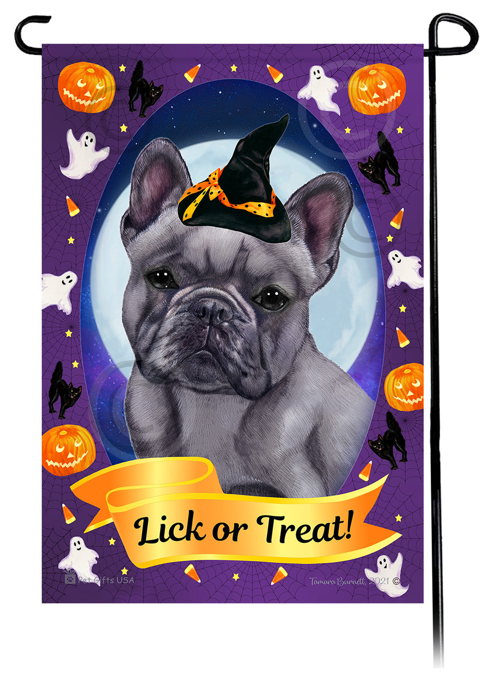 French Bulldog Halloween Howls - Garden Flag