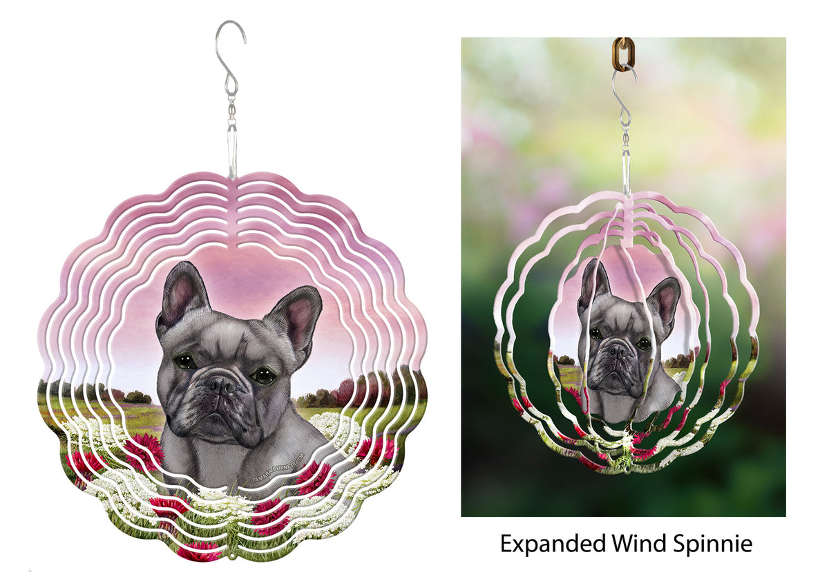 French Bulldog Blue Wind Spinner