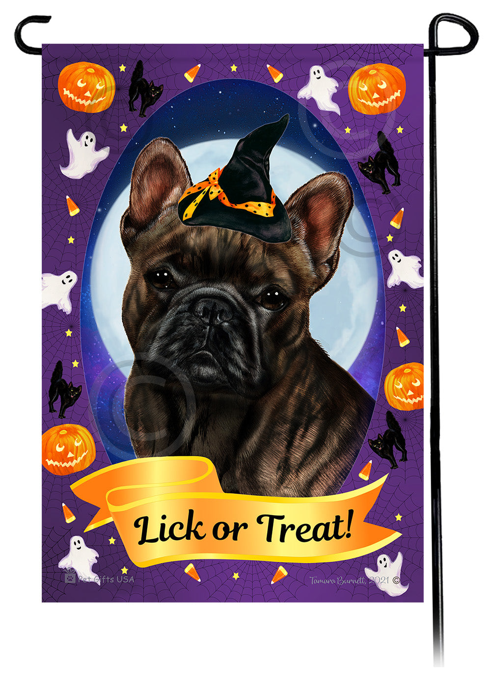 French Bulldog Halloween Howls - Garden Flag