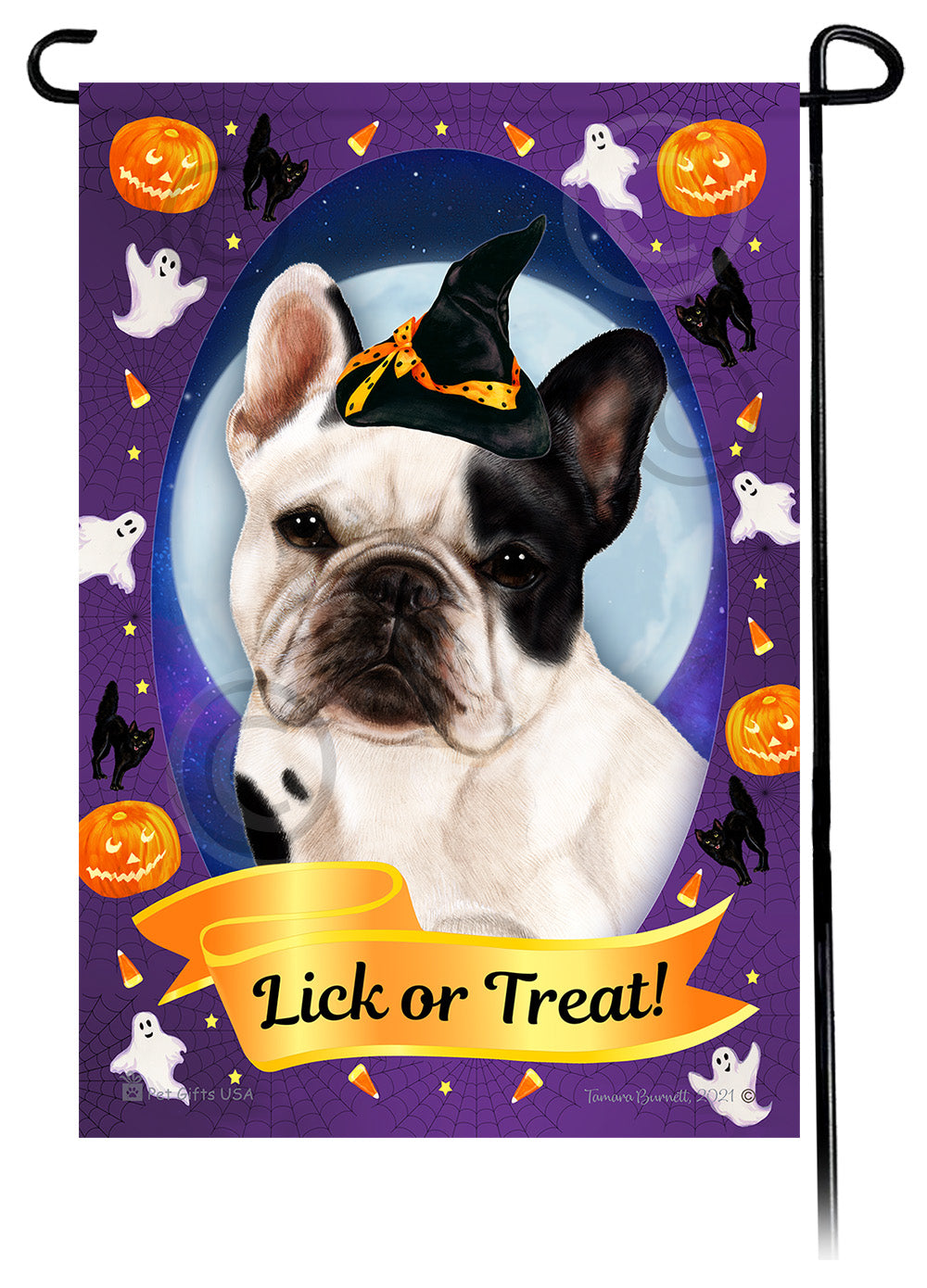 French Bulldog Halloween Howls - Garden Flag