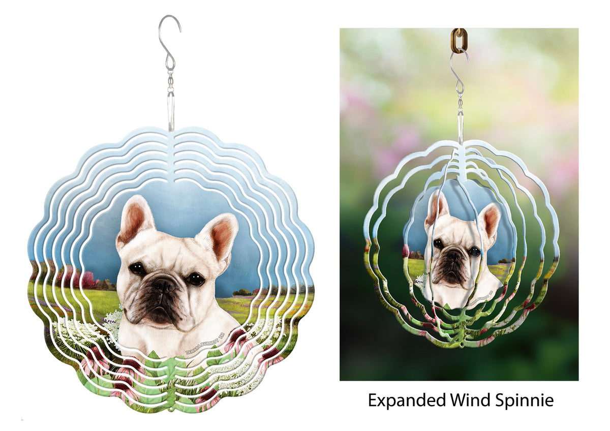 French Bulldog White Wind Spinner