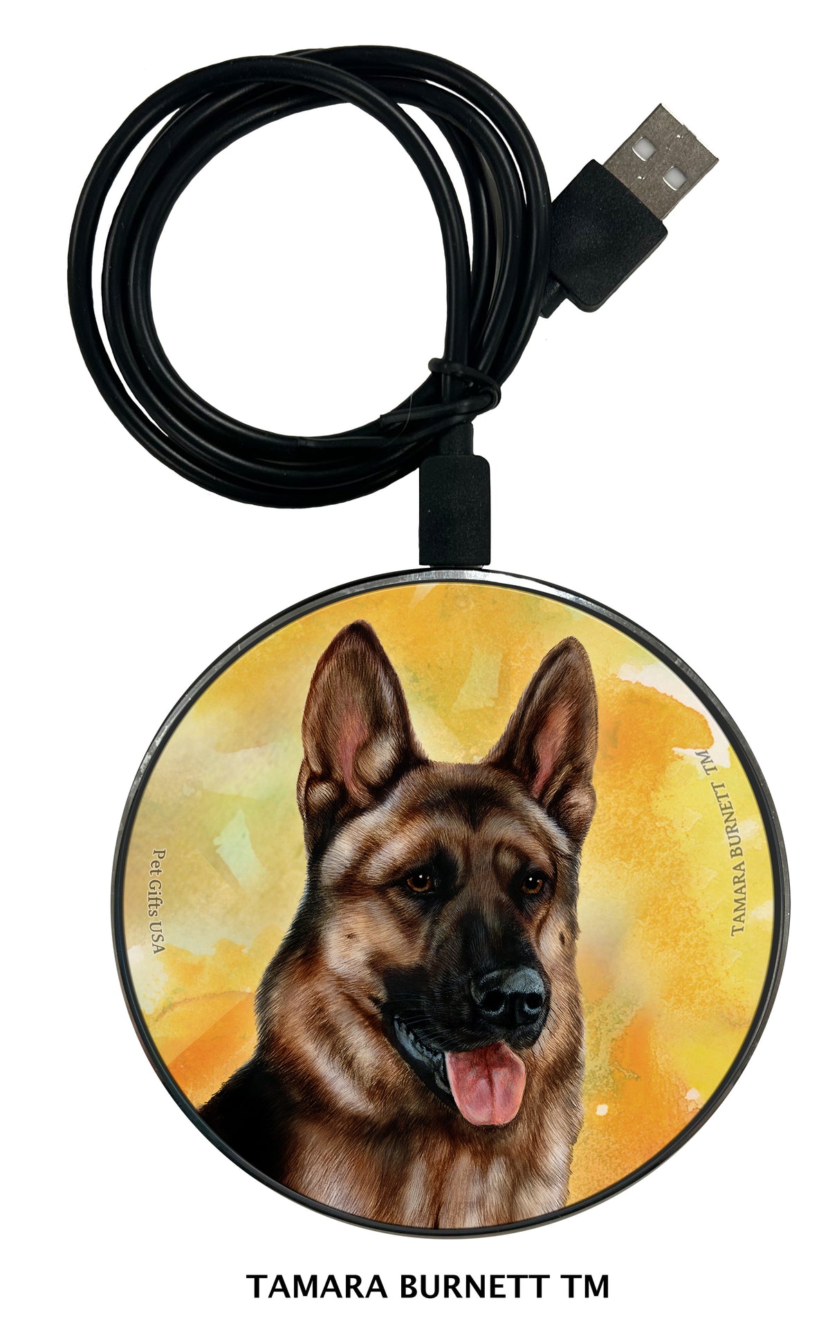 German Shepherd Fawn Sable Zoomies Wireless Charger