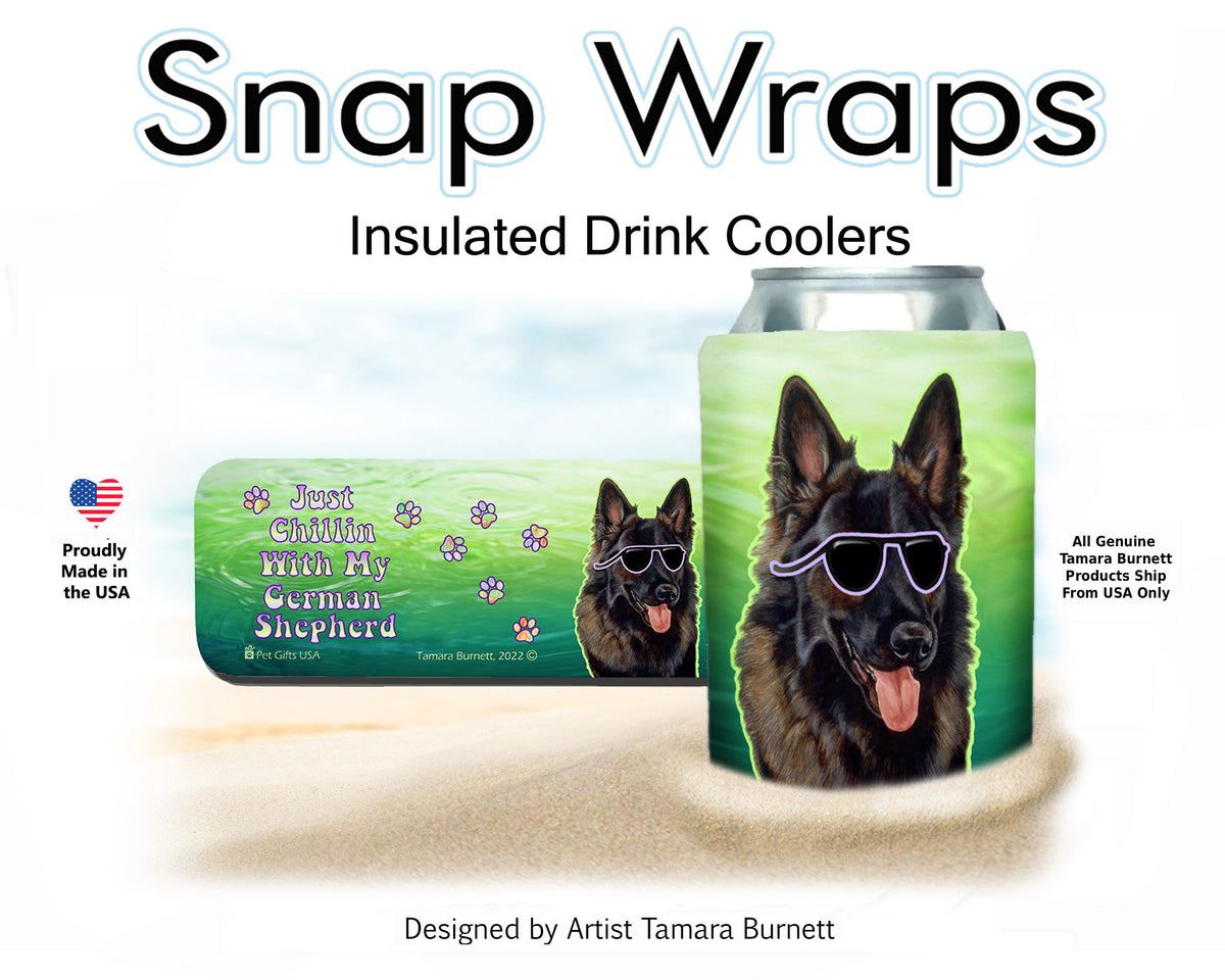 German Shepherd Brown Plush Sable Snap Wrap Cozy