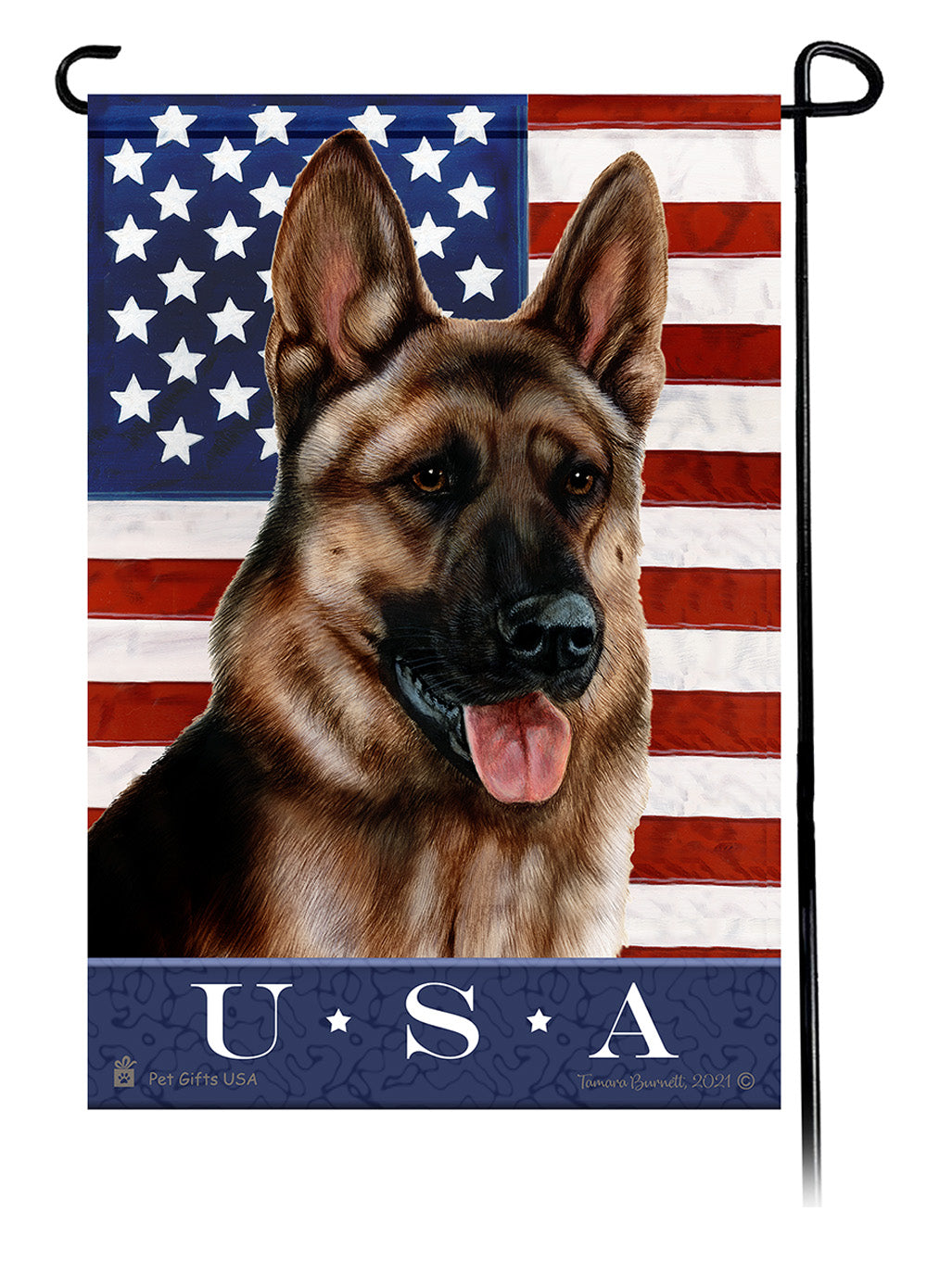 German Shepherd True Blue Garden Flags