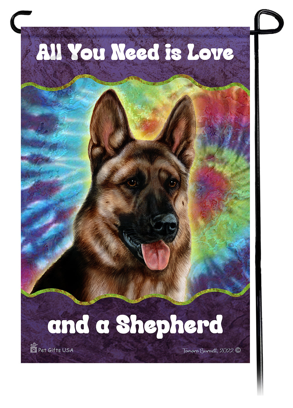 German Shepherd All You Need Is Love Garden Flags