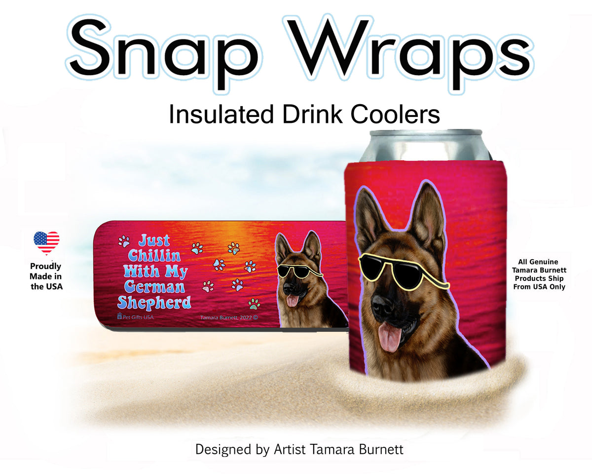 German Shepherd Red Sable Snap Wrap Cozy