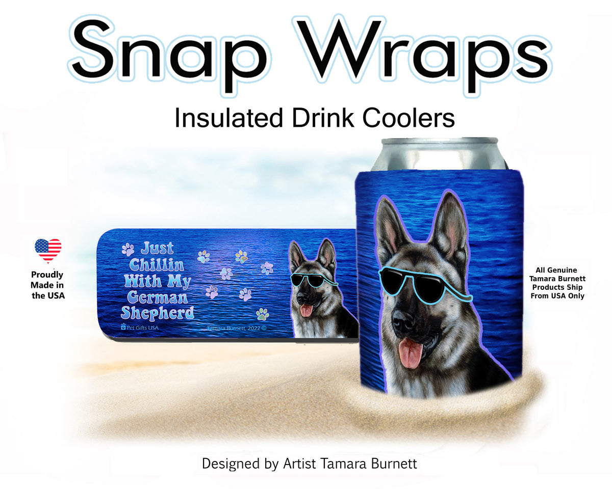German Shepherd Silver Sable Snap Wrap Cozy