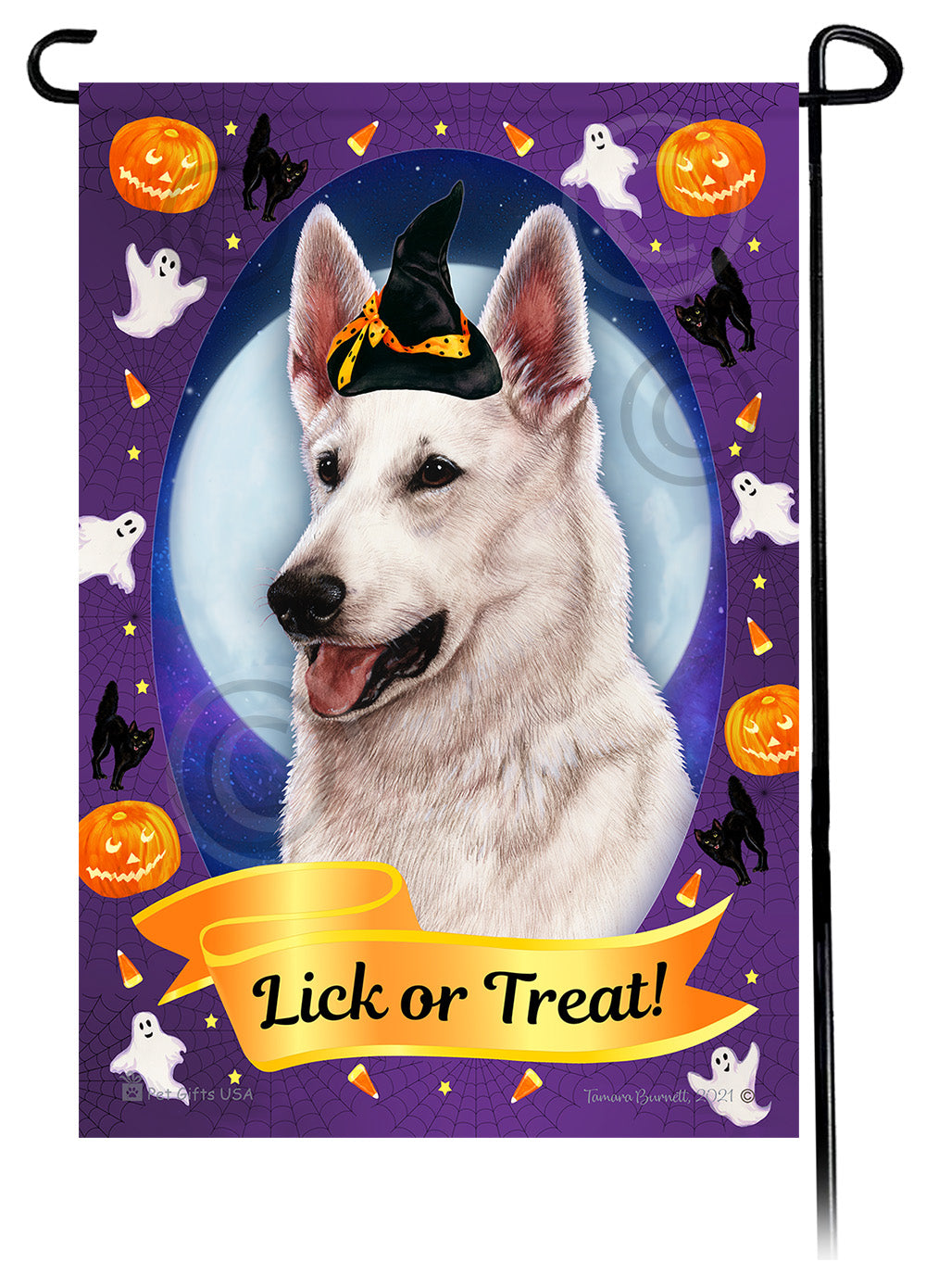 German Shepherd Halloween Howls - Garden Flag
