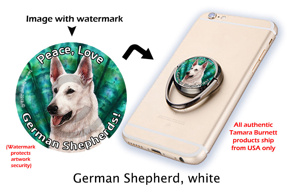 German Shepherd White Phone Stand
