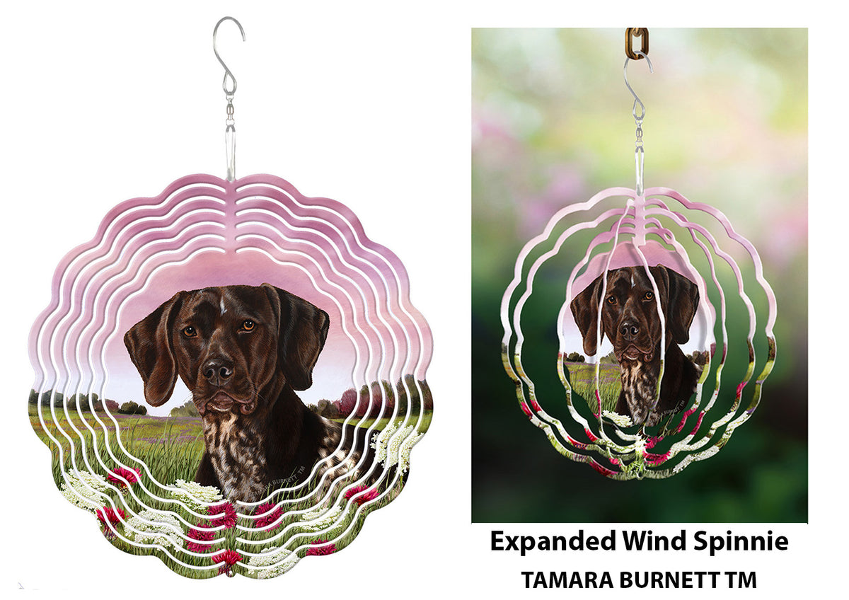 German Shorthaired Pointer Liver Roan Wind Spinner