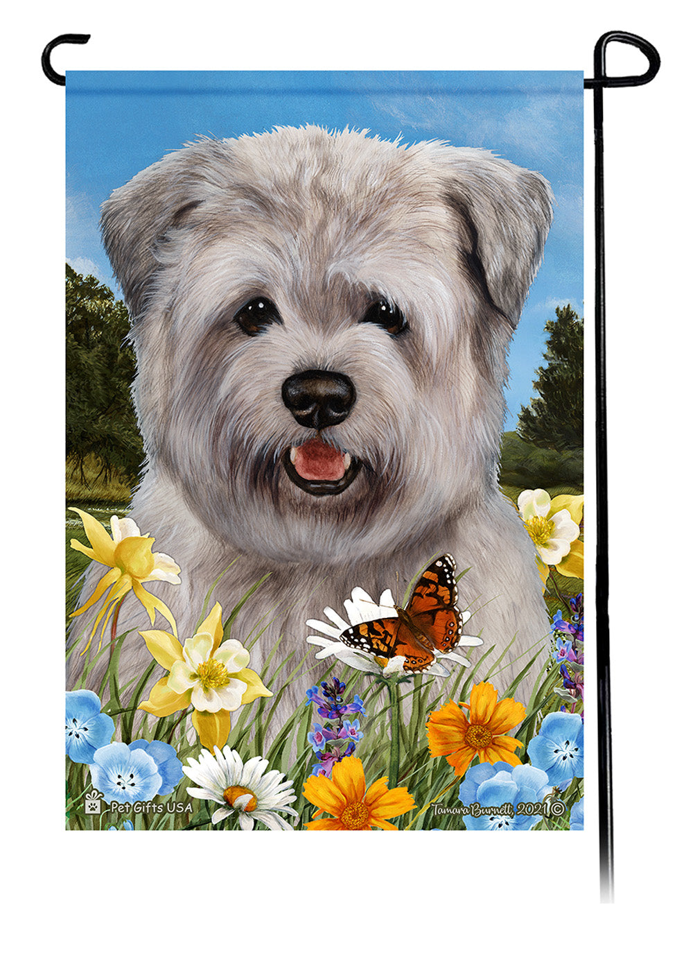 Glen of Imaal Terrier Summer Flowers Garden Flags