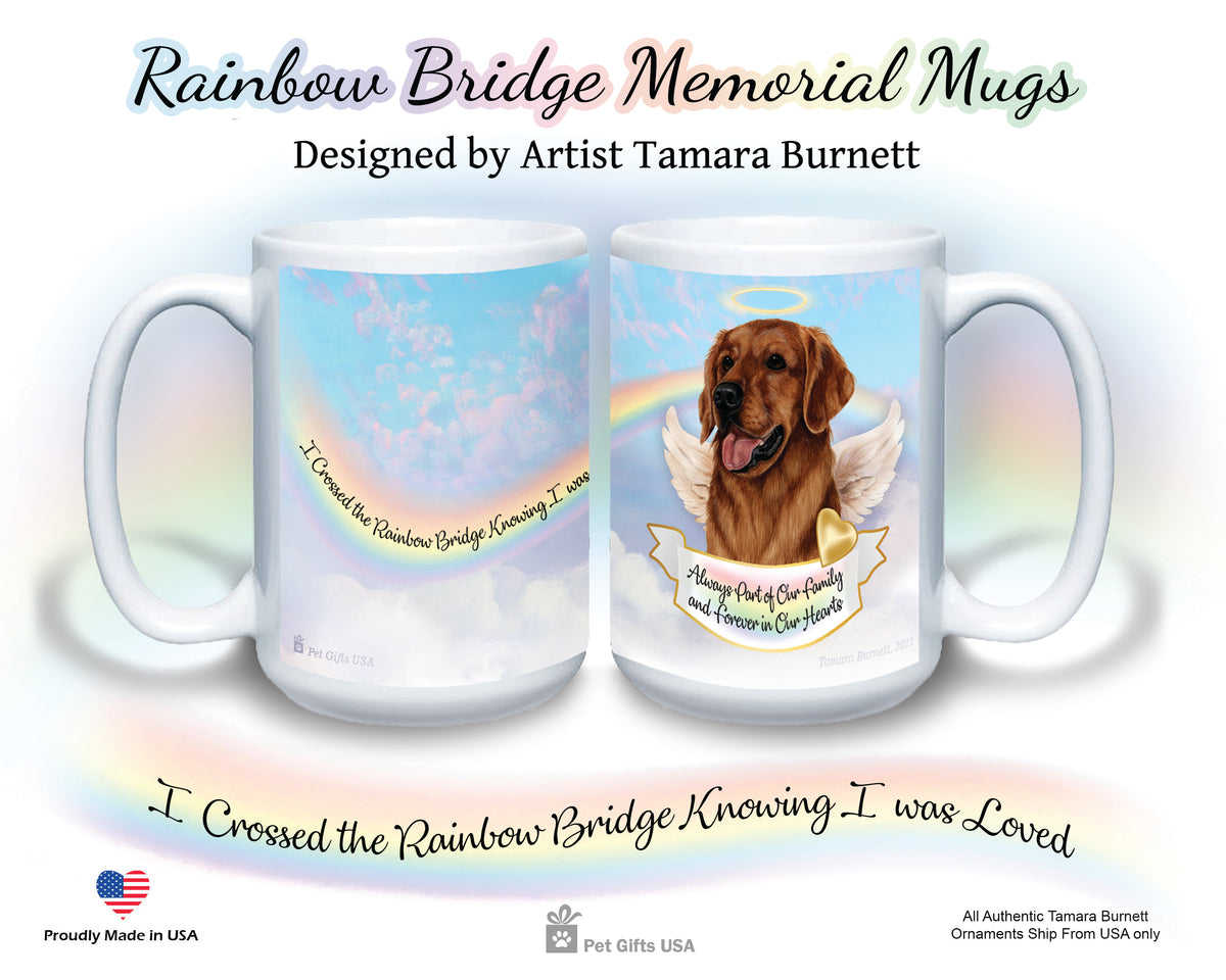 Golden Retriever Red Memorial Mug 15 oz